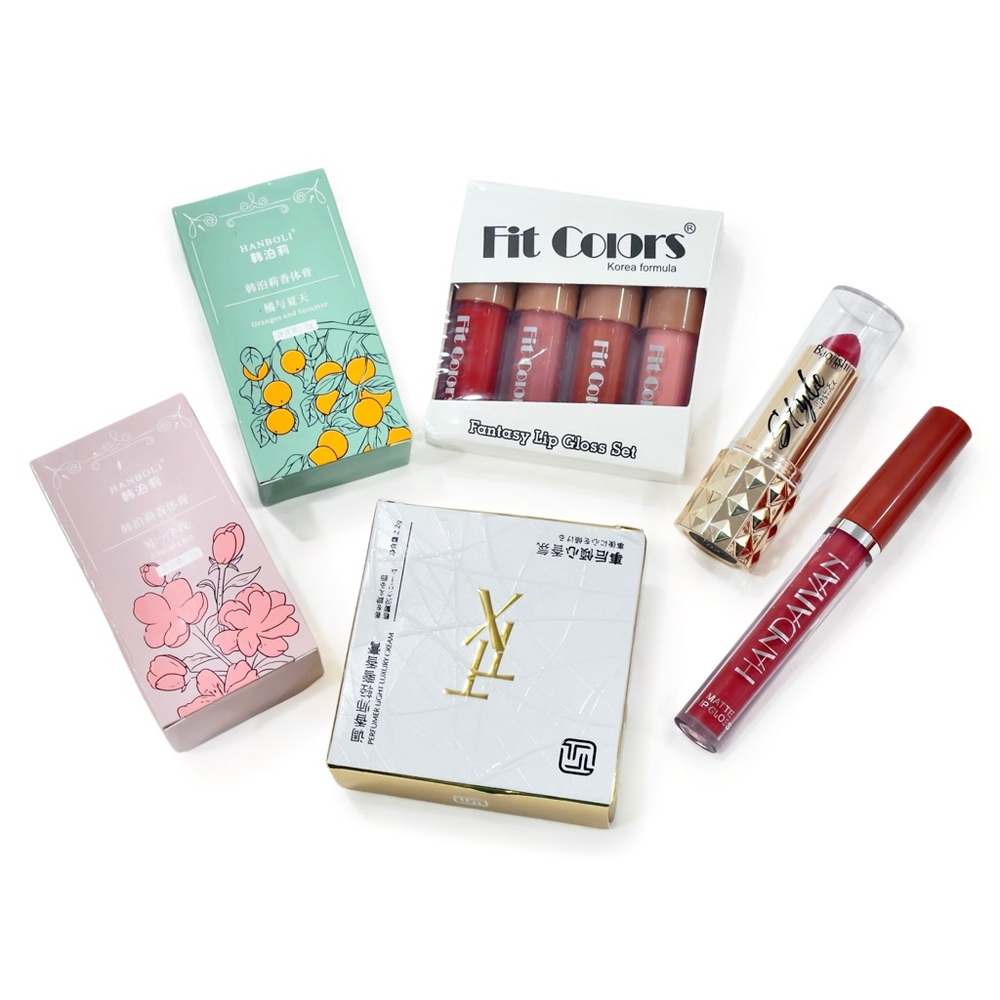 Lot of 6 Lip Colors and Perfume Balms NIB